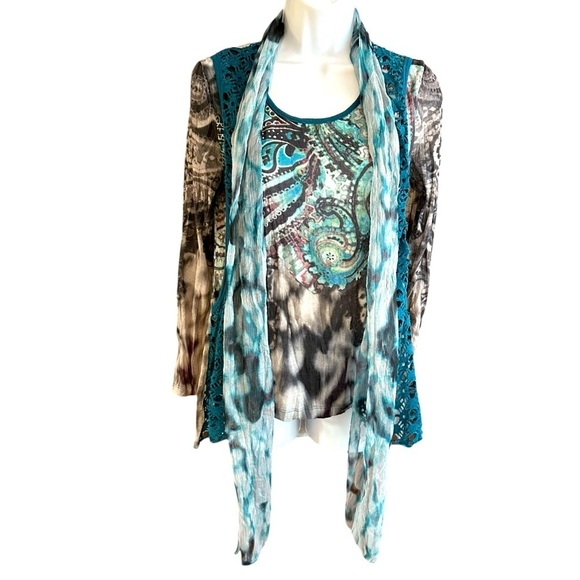 Elysee 26 | One-Piece Layered Top, Medium. EUC - Picture 1 of 10